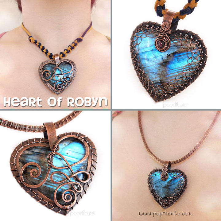 Heart of Robyn Labradorite Heart Pendant by popnicute Heart of Robyn Labradorite Heart Pendant by popnicute