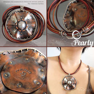 Pearly Copper Silver Necklace for Vanessa Lachey