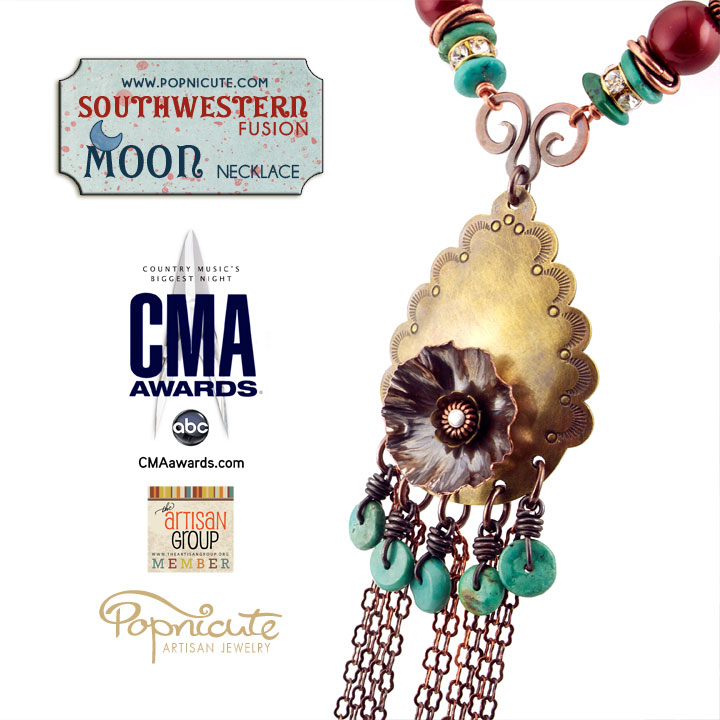 Southwestern Fusion Moon Necklace