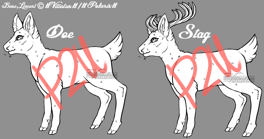 Deer Base(Doe and Stag) P2U (Reuploaded)