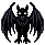 Mini Black Flying Fox Pixel - art by GreaserDemon 