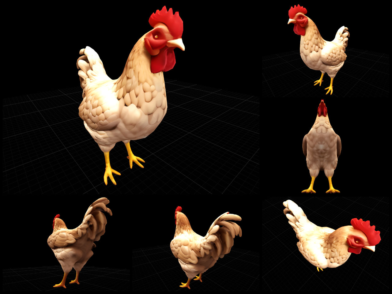 Chicken Model Examples Chicken Lowpoly 3D Model by renderrealm07 on DeviantArt