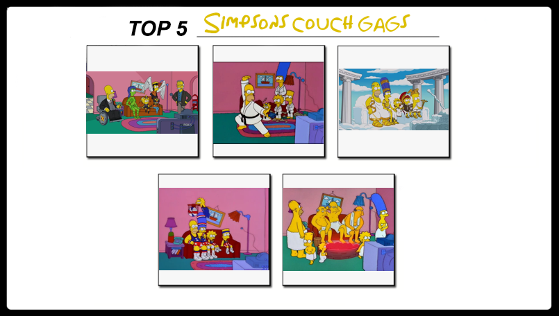 Top 5 Simpsons couch gags