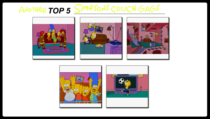 Another Top 5 Simpsons couch gags