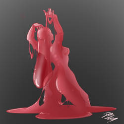 ARTJAM:30 Days of Monster Girls/Boys - Slime by HueTwo
