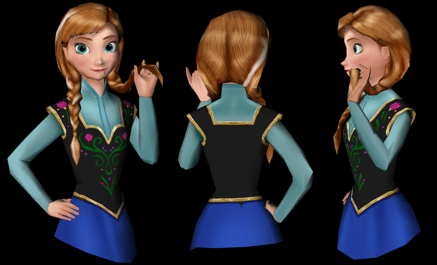 Anna (Frozen) Bust WIP Papercraft