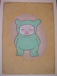 green cub aquarel