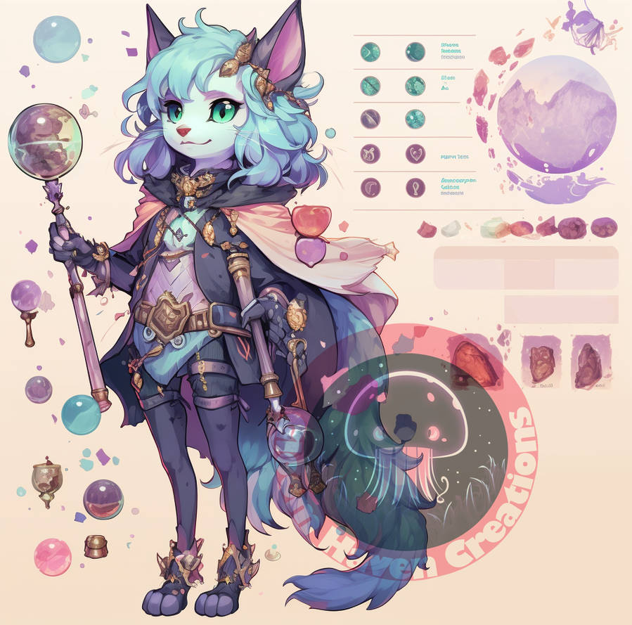 Pink Magic Cat Magical Cat Girl Adopt 01 (OPEN) by ApothecaryGloom on DeviantArt