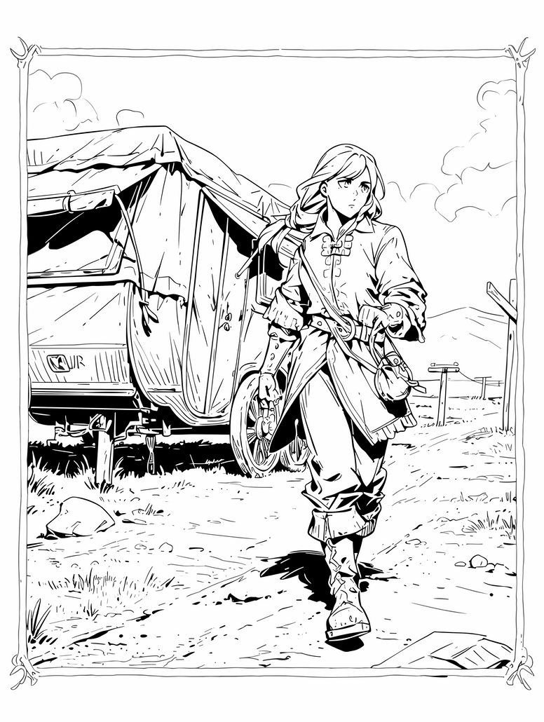 Adventure Coloring Page 01 by ApothecaryGloom on DeviantArt