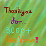 Thankyou For 3000 Pageviews!