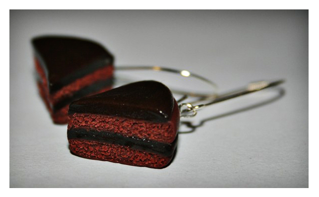 Rich Chocolate Cake Earrings