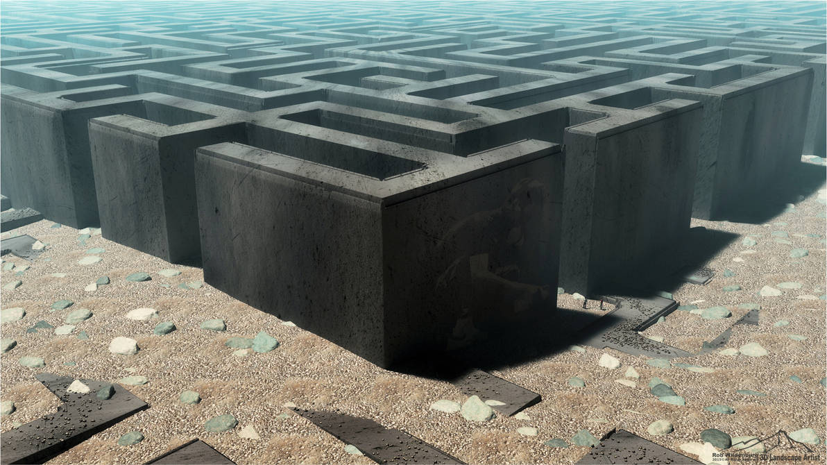 Simple Maze Deviantart The Maze by 3DLandscapeArtist on DeviantArt