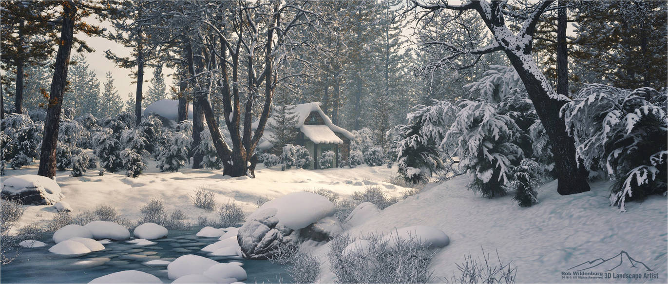 Winter Scene prt. 2 by 3DLandscapeArtist