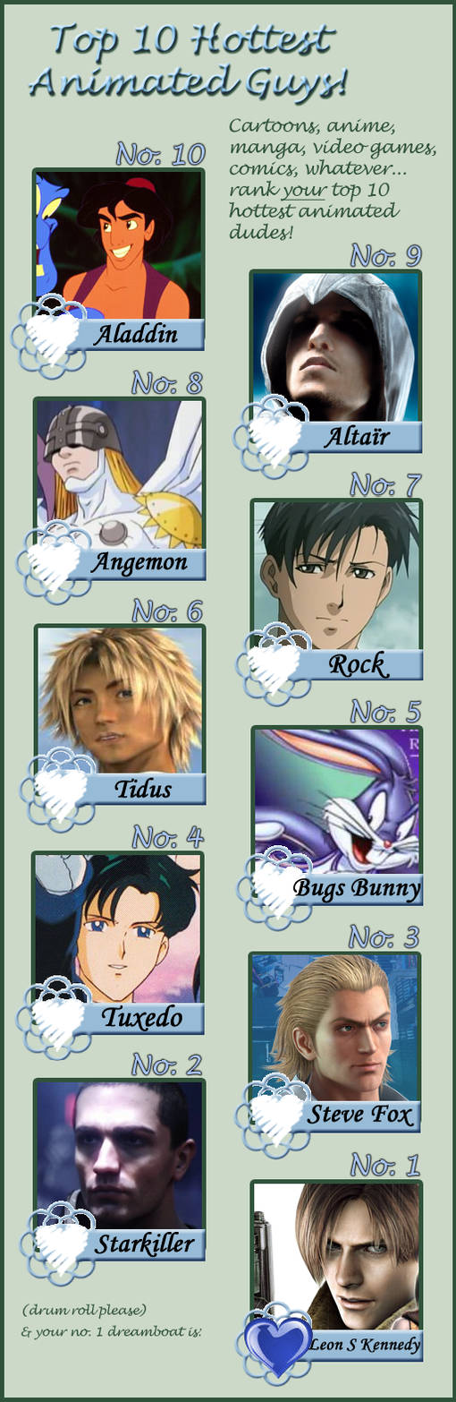 Top 10 Hottest Animated Guys By Jennifer7878 On Deviantart Top 10 Hottest Animated Guys By Jennifer7878 On Deviantart