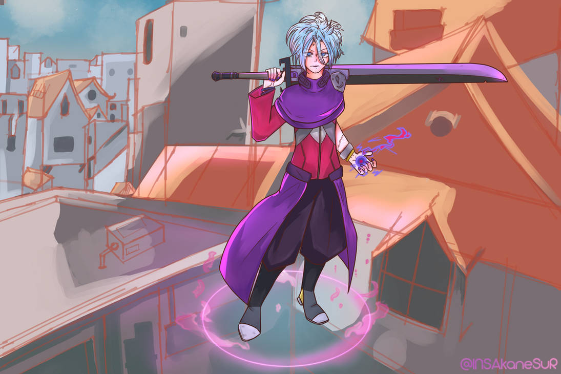 Magic Swordsman Reeva (Rough Background) Signed by KawaiYuki on DeviantArt
