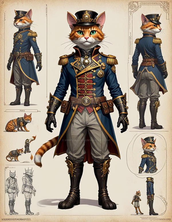 cat commander character concept x2 by Korpuskola-AI on DeviantArt
