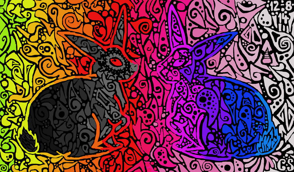Psychadelic Rabbit Psychedelic Bunnies by Yukarichan13 on DeviantArt