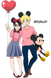 Boruto and Sarada disney