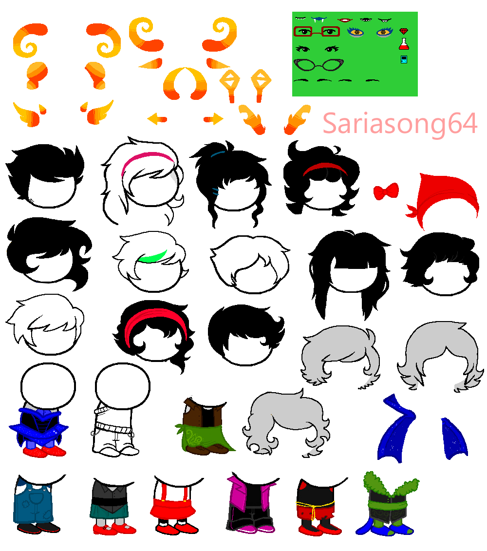 Gallery of Homestuck Base Character Pockets.