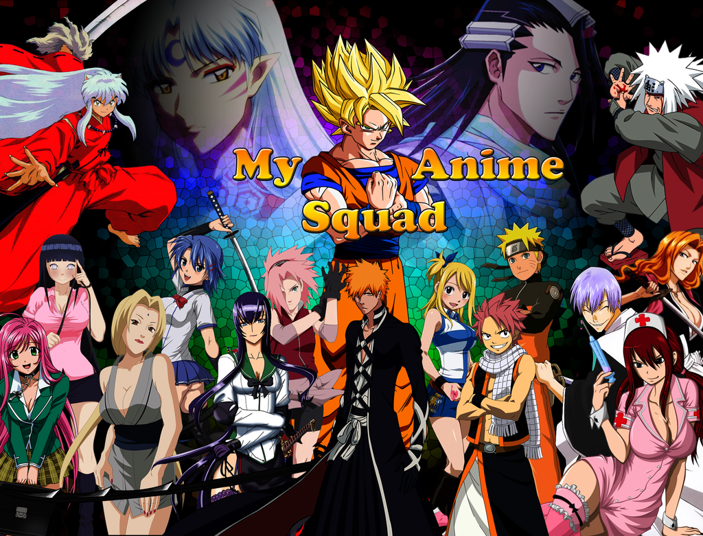 my Anime Squad (also my fav anime characters ^_^ ) by thekusanagi1 on  DeviantArt