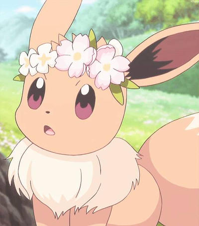 Eevee in a wreath