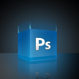 3D Photoshop Logo Box