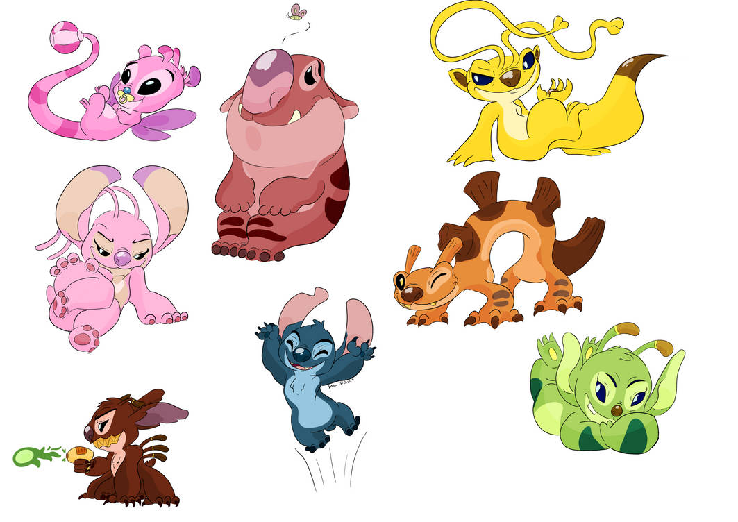 Experiment 458 Lilo and Stitch Experiment Sketches by TheGreenieKatMeanie on DeviantArt