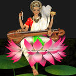 Goddess Saraswati Mata (Front) by guddu6379