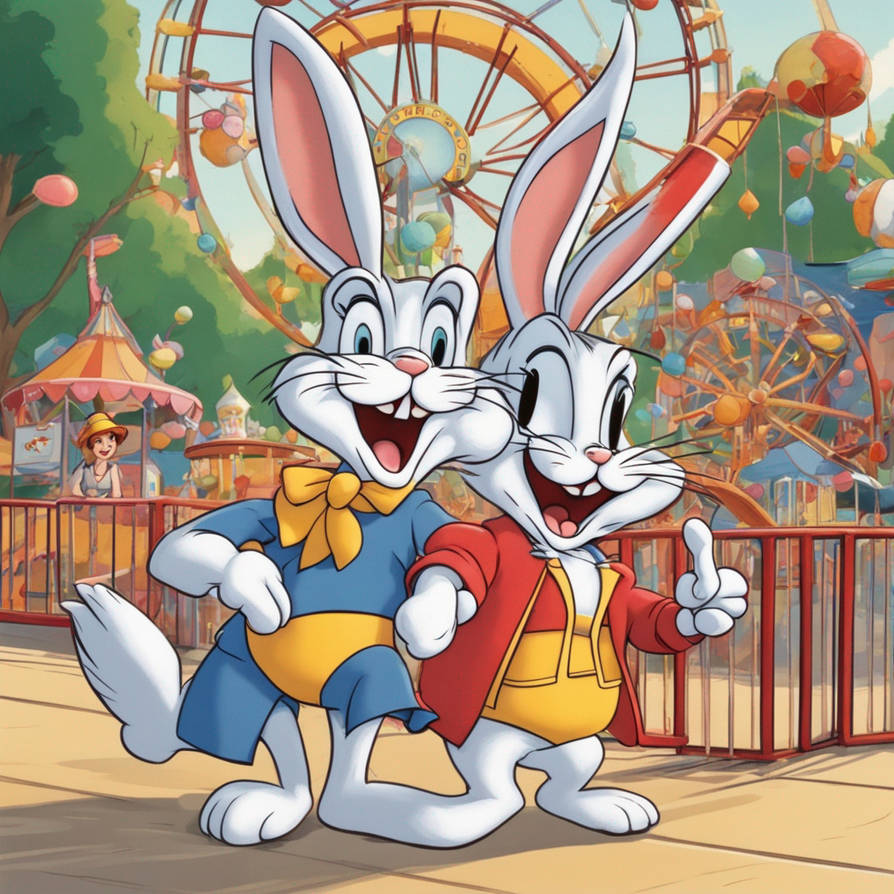 bunnies in amusement park by LightReading2 on DeviantArt