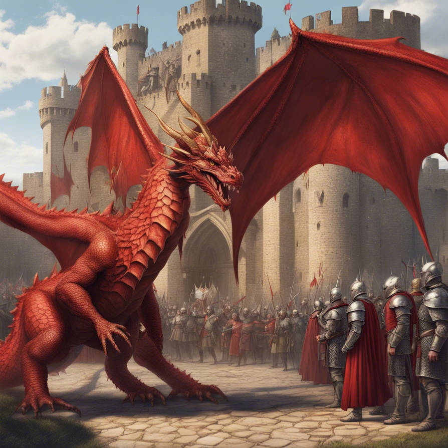 Knight Riding A Red Dragon Big Red Dragon meet with king knights by LightReading2 on DeviantArt