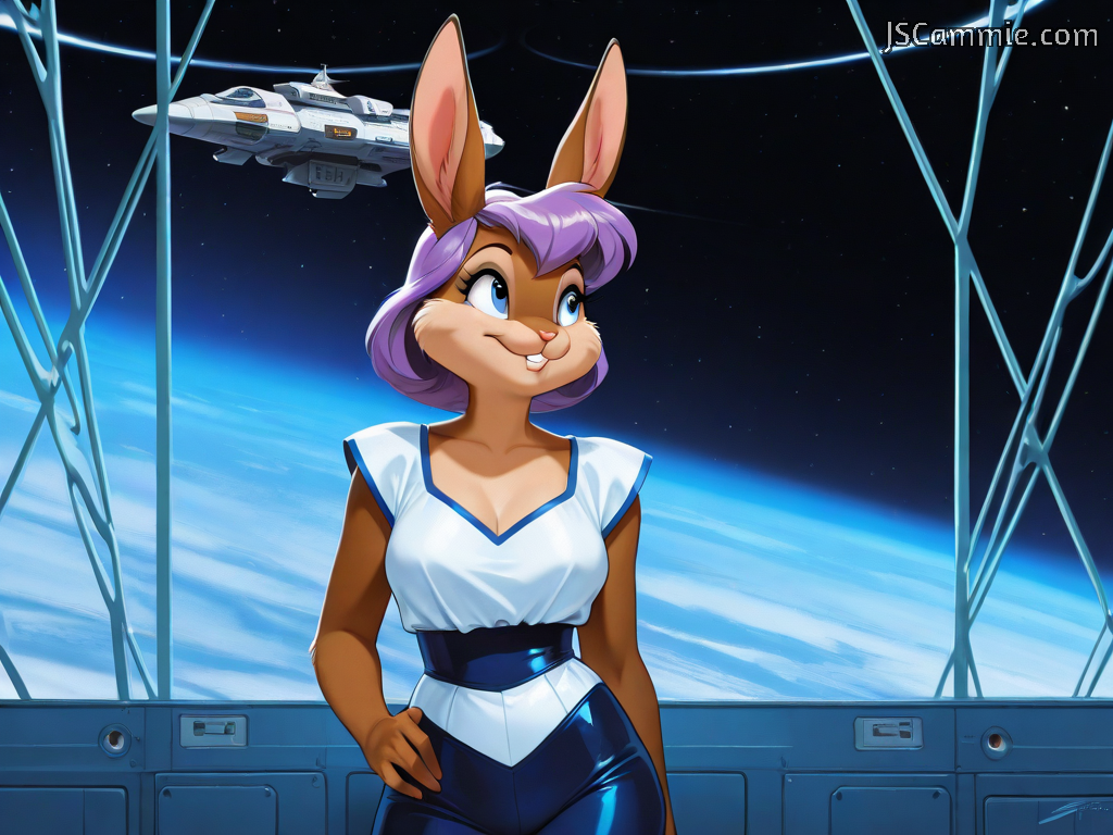 Rita Rabbit head through space port by LightReading2 on DeviantArt
