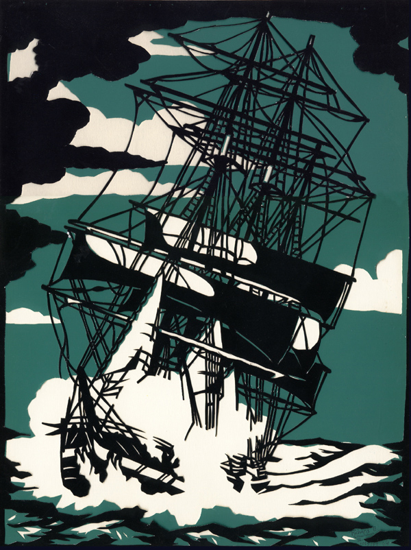 Tall ship - stormy seas