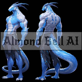 Bulky Blue Reptilian Anthro Adopt