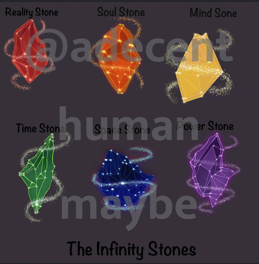The infinity stones by adecenthumanmaybe on DeviantArt