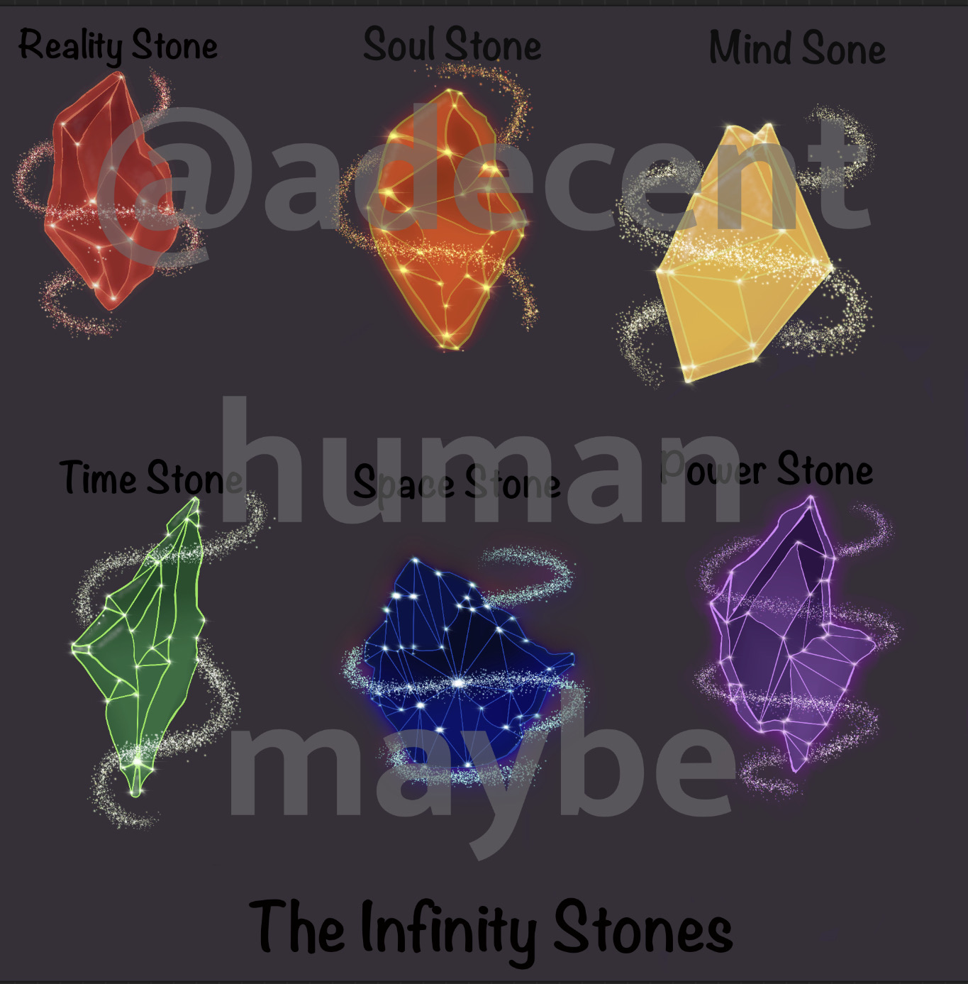 Infiniteus Rocks The infinity stones by adecenthumanmaybe on DeviantArt