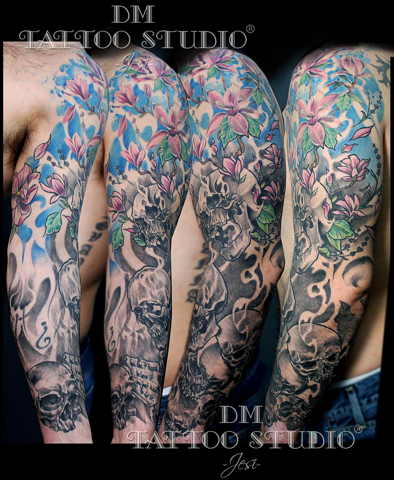 Skulls Flowers