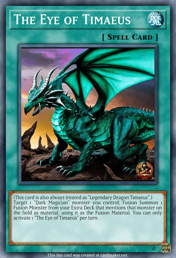 yugioh eye of timaeus deck the card The Eye of Timaeus by grezar on DeviantArt Fusion Summon 1 Fusion Monster from your Extra Deck that lists that monster on the field as Fusion Material The Eye of Timaeus by
