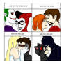 My favorite comics couples kiss meme