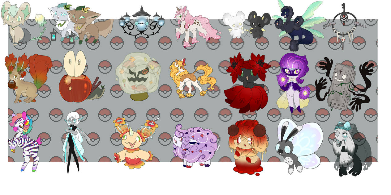 Variations Deviantart Pokemon Pokemon Variant Adopts - Mixed Collab Leftovers by nyanderemuffins on ...