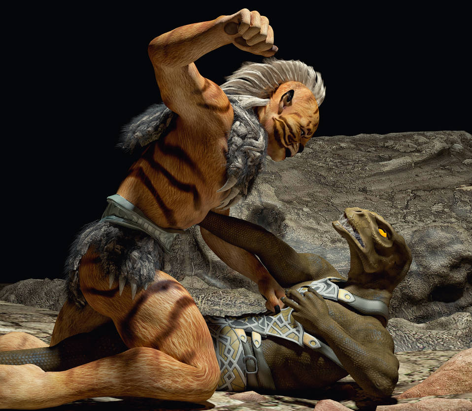 Tigerman Wizard Tigerman Vs Lizardman 2 by hiram67 on DeviantArt