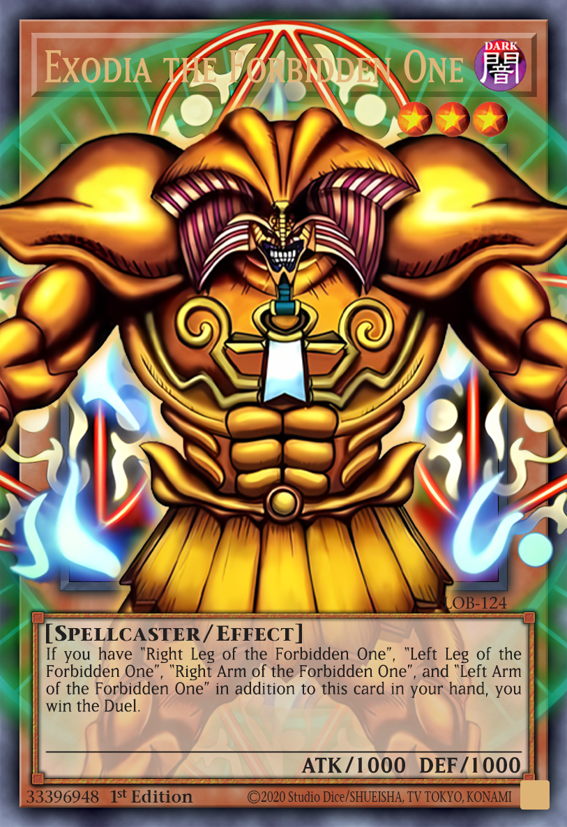 yugioh new exodia card the Forbidden Toon Custom Orica RushforTacos Custom Cards during damage calculation 2023 Yu-Gi-Oh! 25th Anniversary Exodia