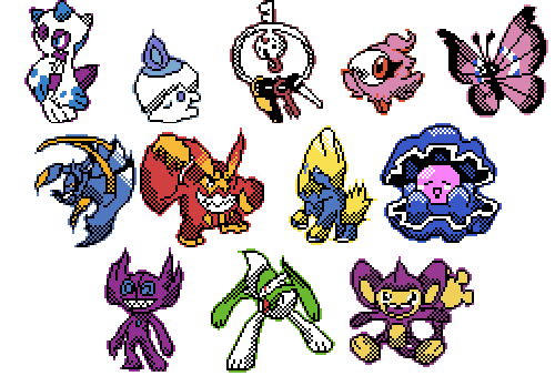 Huge batch of pokemon GBC Styled sprites