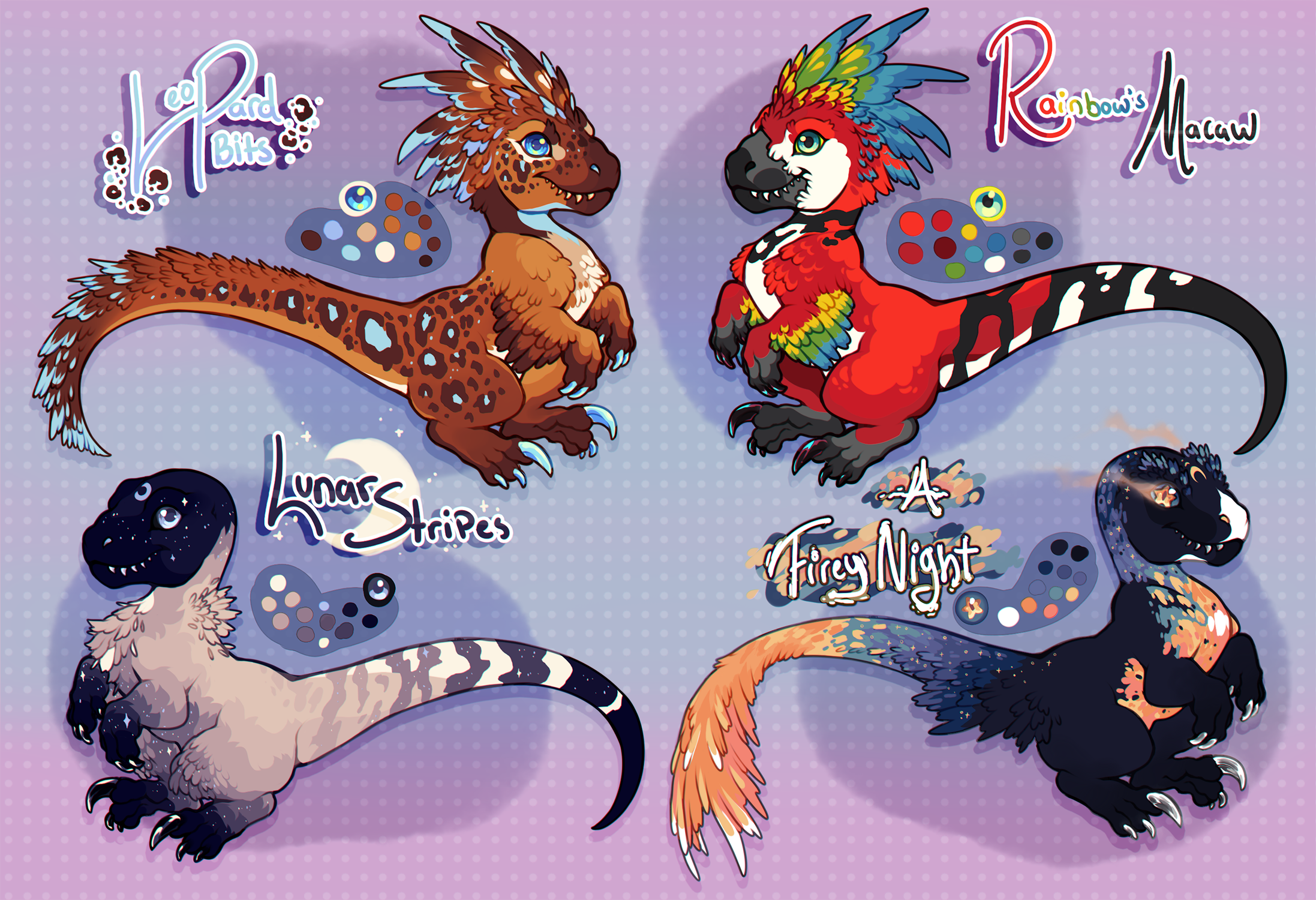 Colorful Avatar Raptors ~Colourful Raptors~ || Open 2/4 by Alunaa on DeviantArt