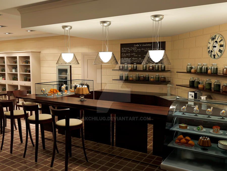 Cafe Blue Deviantart Cafe Comission by Akchilug on DeviantArt