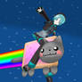 MMD: Mikuo rides on Nyan Cat