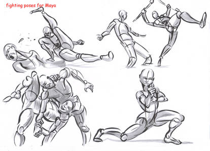 fighting poses for maya07