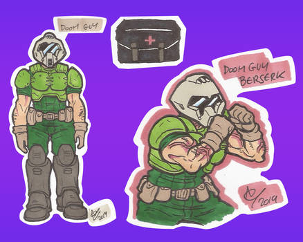 Doom-guy_Doodles_oct19_02 by AlexBaxtheDarkSide