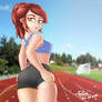 Mia-chan at running track