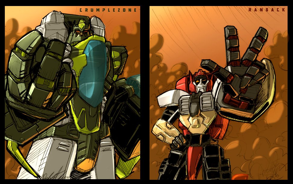 Transformers Ramsack Transformers Cybertron Ransack And Crumplezone
