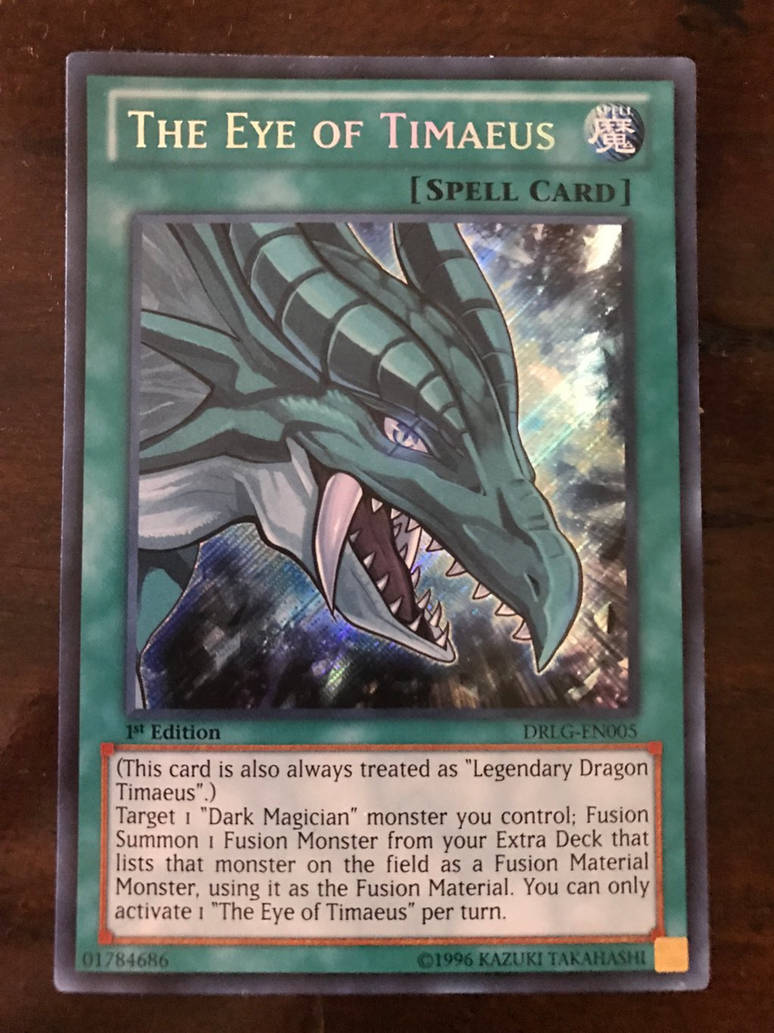 Timaeus Deviantart The Eye of Timaeus Card IRL by PereMarquette1225 on DeviantArt